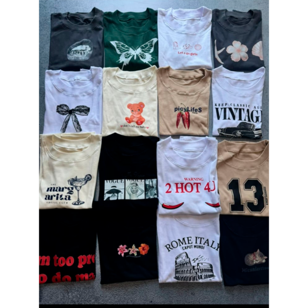 PACK SURTIDO DE 5 BABY TEE PEINADO