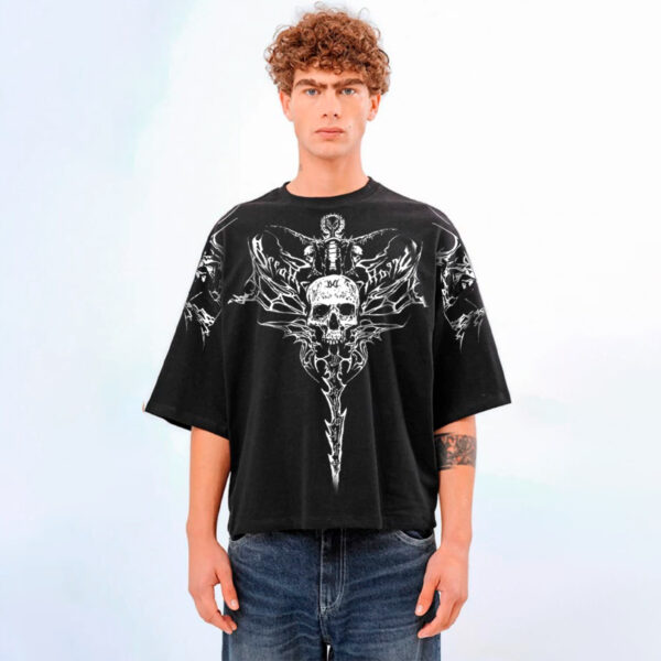 remera 616 BOXY FIT "CRANEO ESP"