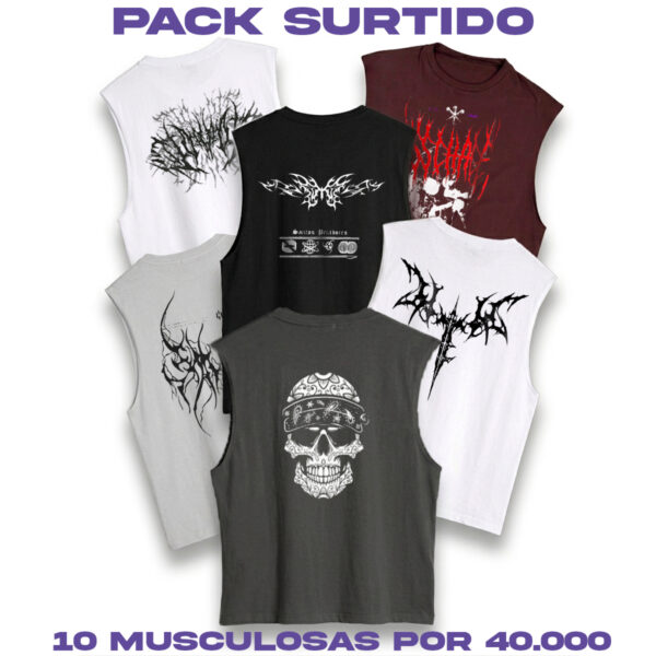 PACK SURTIDO DE 10 MUSCULOSAS