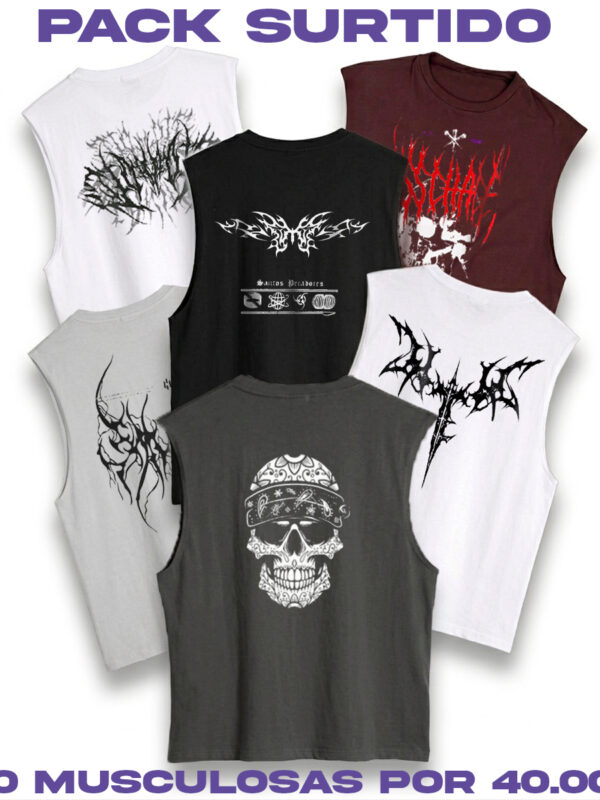 PACK SURTIDO DE 10 MUSCULOSAS